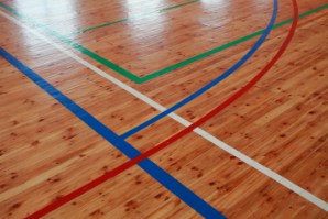 Pvc-vloer voor basketbalveld